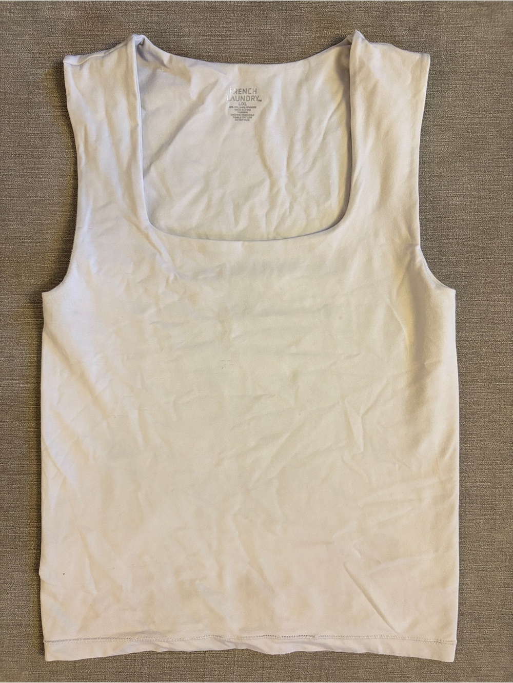 French Laundry White Scoop Neck Tank Top